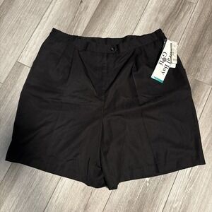 Coral Bay Golf‎ Women's 20L Plus Black Shorts Silky Soft Stretch NEW